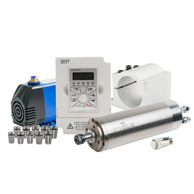 Water Cooled Spindle - 0.8kW 수냉식 스핀들, 완전 장비 세트,
