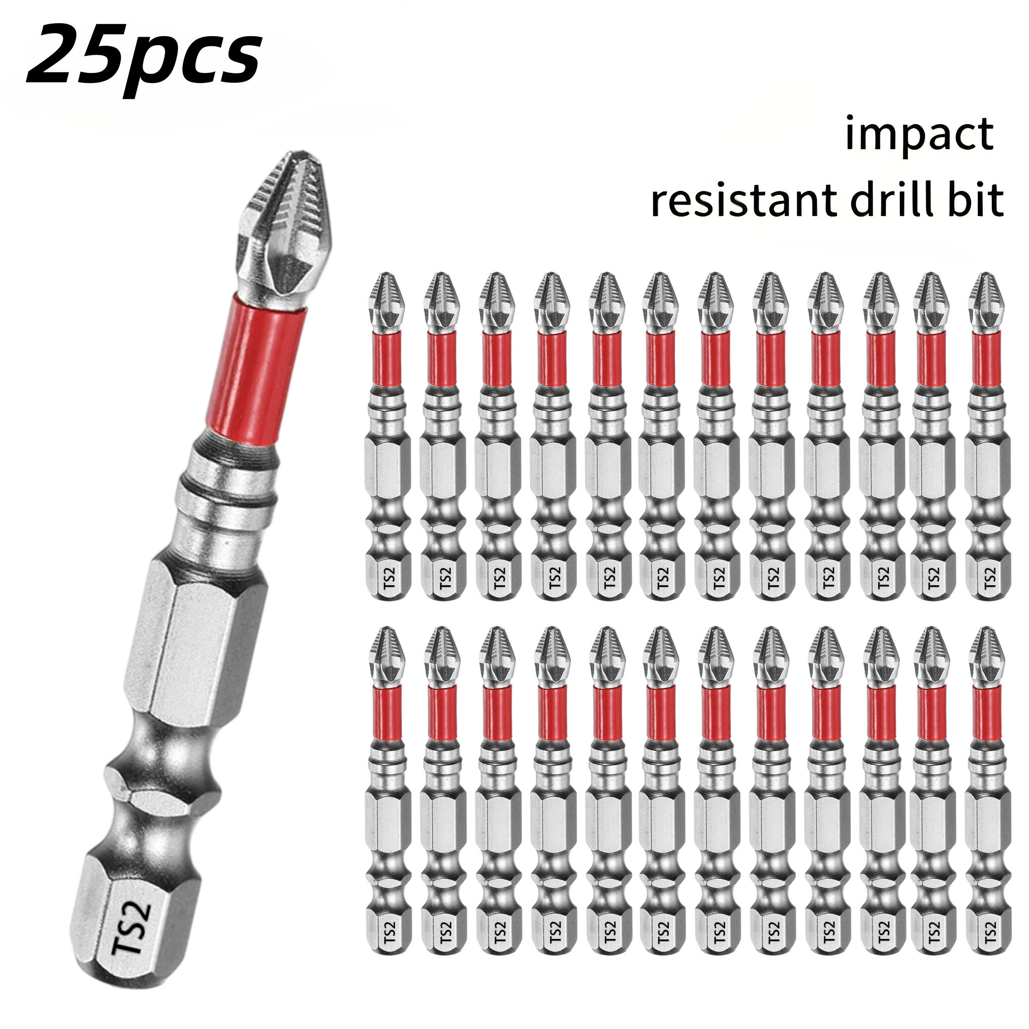 Drill Bit Set - 25개입, 50mm 전문가용 긴 손잡이 드라이버