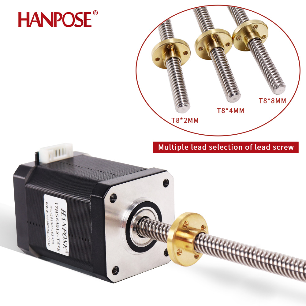 Lead Screw 8Mm - Nema17 스테퍼 모터 1.8A 52N.CM 17HS8401S-T8