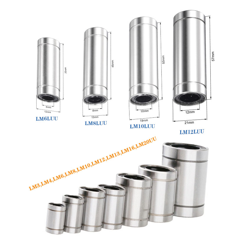 Lm8Uu Bearing - 2 개/몫 선형 베어링 lm6luu lm8luu