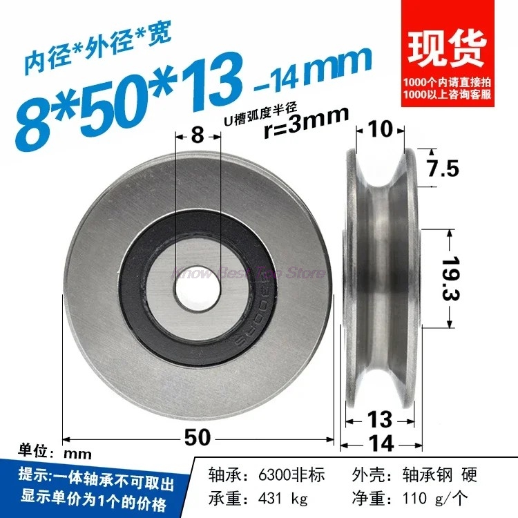 V Slot Wheel - 2PCS 헤비로딩 U 홈 금속 휠