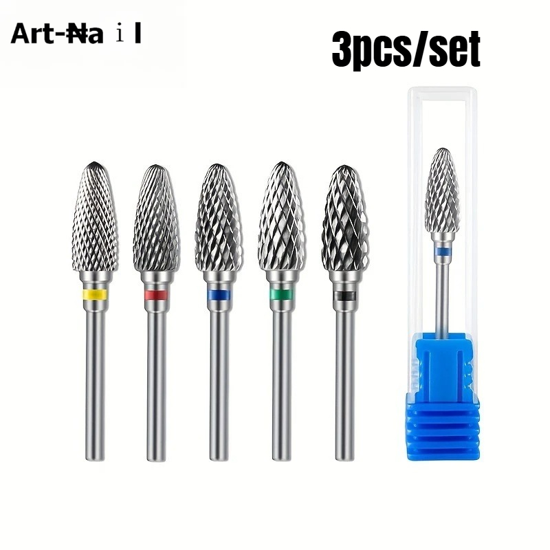 Carbide End Mill - 텅스텐 카바이드 네일 드릴 비트 3개,