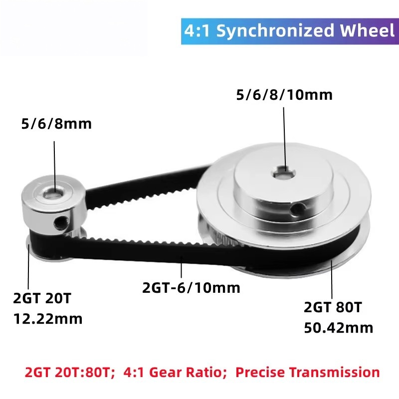 Gt2 Pulley - KUFAN 4:1 2GT 타이밍 벨트 풀리