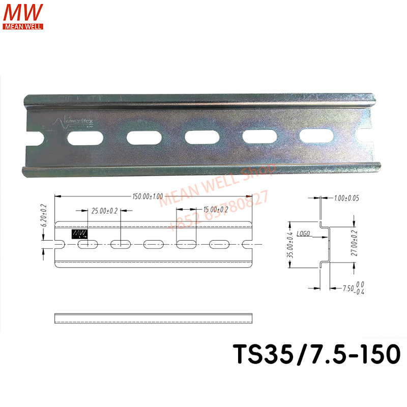 Lm8Uu Bearing - TS35 7.5mm DIN 레일 커넥터 EDR