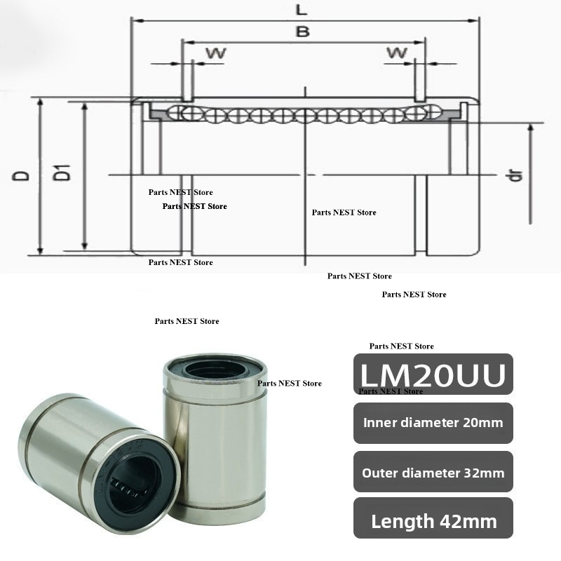 2/5PCS 선형 부싱 CNC 선형 베어링 선형 축 부 - Lm8Uu Bearing 리뷰 및 가격