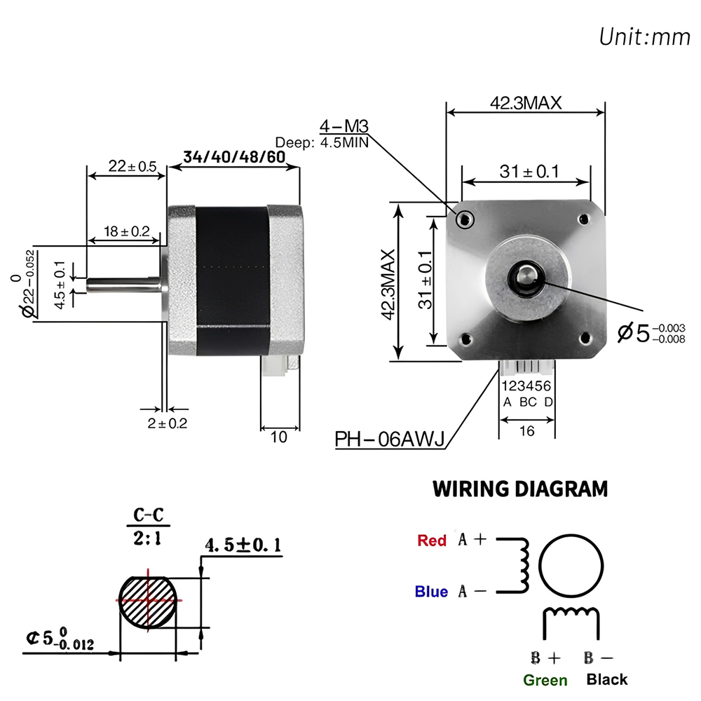 Nema 17 42mm 스테퍼 모터 오픈 루프 고 토크 - Nema 17 Stepper 리뷰 및 가격