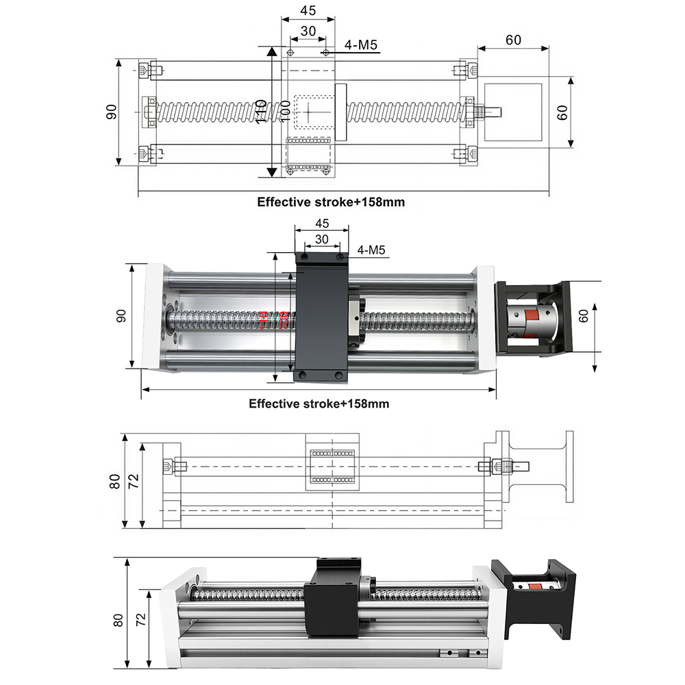 리니어 가이드 레일 광축 슬라이드 스테이지 SFU160 - Linear Rail 리뷰 및 가격