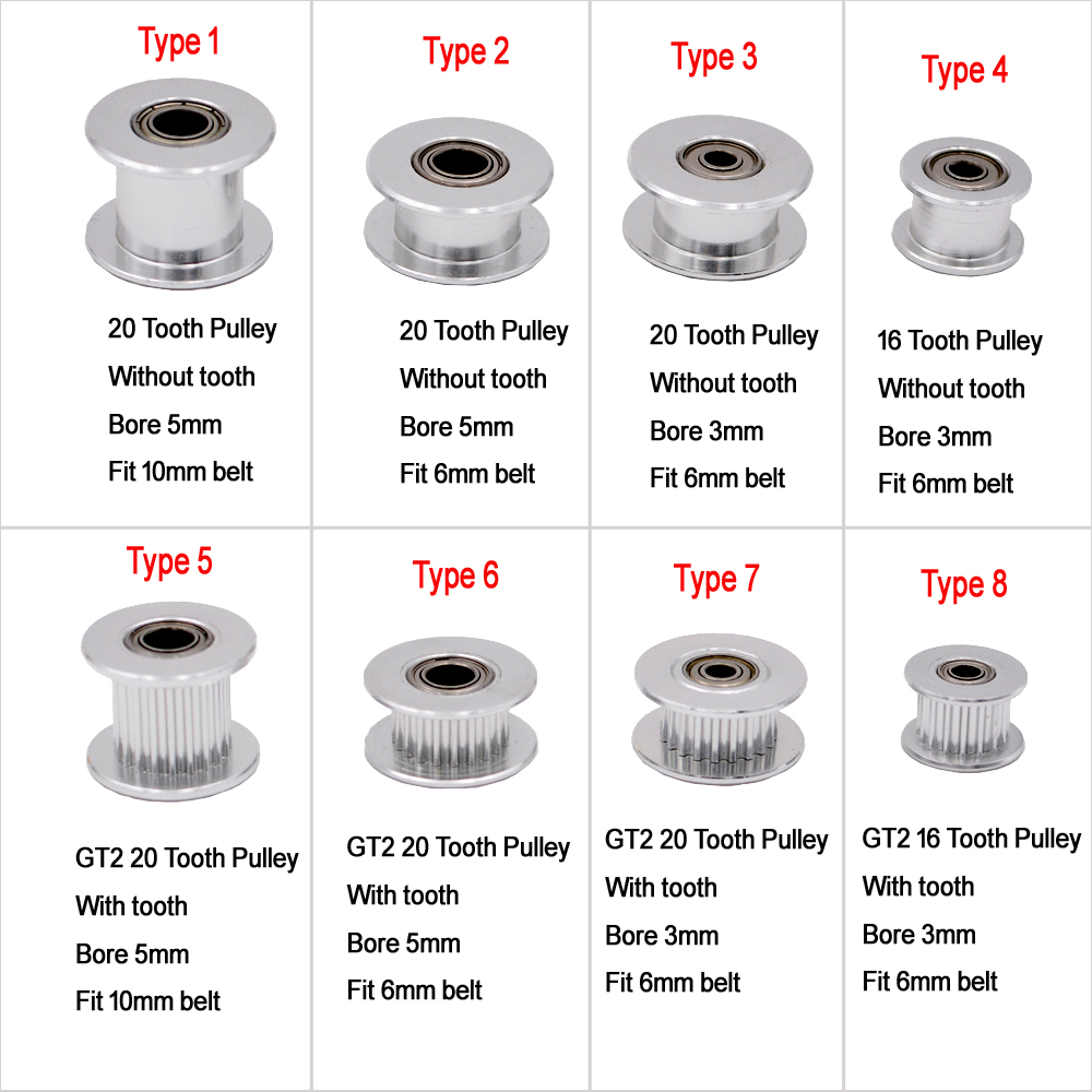 GT2 아이들러 타이밍 풀리, 16 톱니 20 톱니,  - Gt2 Pulley 리뷰 및 가격