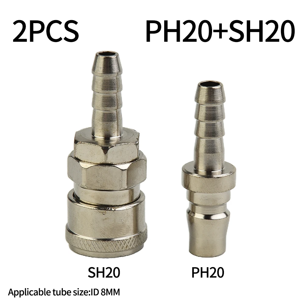 2pcs 에어 라인 호스 피팅스 SH20 PH20 퀵  - Coupling 8Mm 리뷰 및 가격