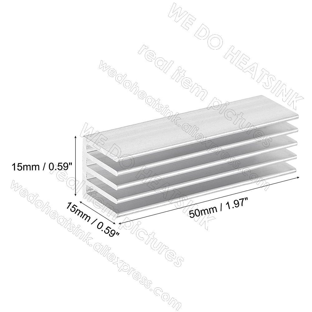 우리는 열 패드 없이 또는 열 패드가 있는 방열판 50 - Aluminium Extrusion 리뷰 및 가격