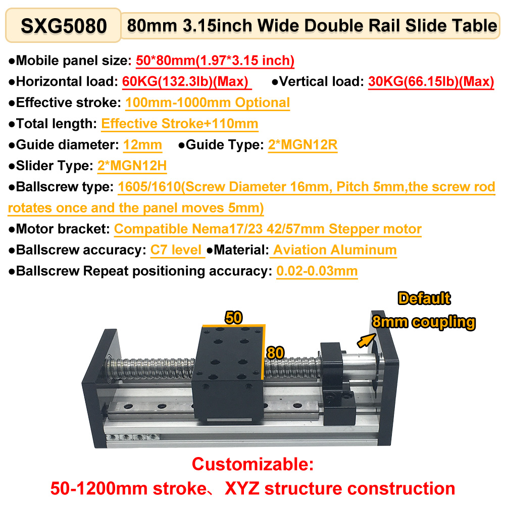 CNC 볼 스크류 슬라이딩 테이블 리니어 레일 키트 ( - Ball Screw 리뷰 및 가격