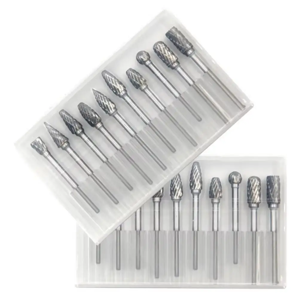 10개입 초경 로터리 버 세트 3mm 샹크 더블 컷 그 - Carbide End Mill 리뷰 및 가격
