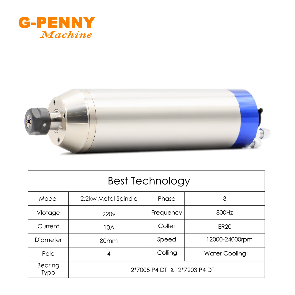 G-PENNY 2.2KW ER20 금속 수냉식 스핀들  - Water Cooled Spindle 리뷰 및 가격