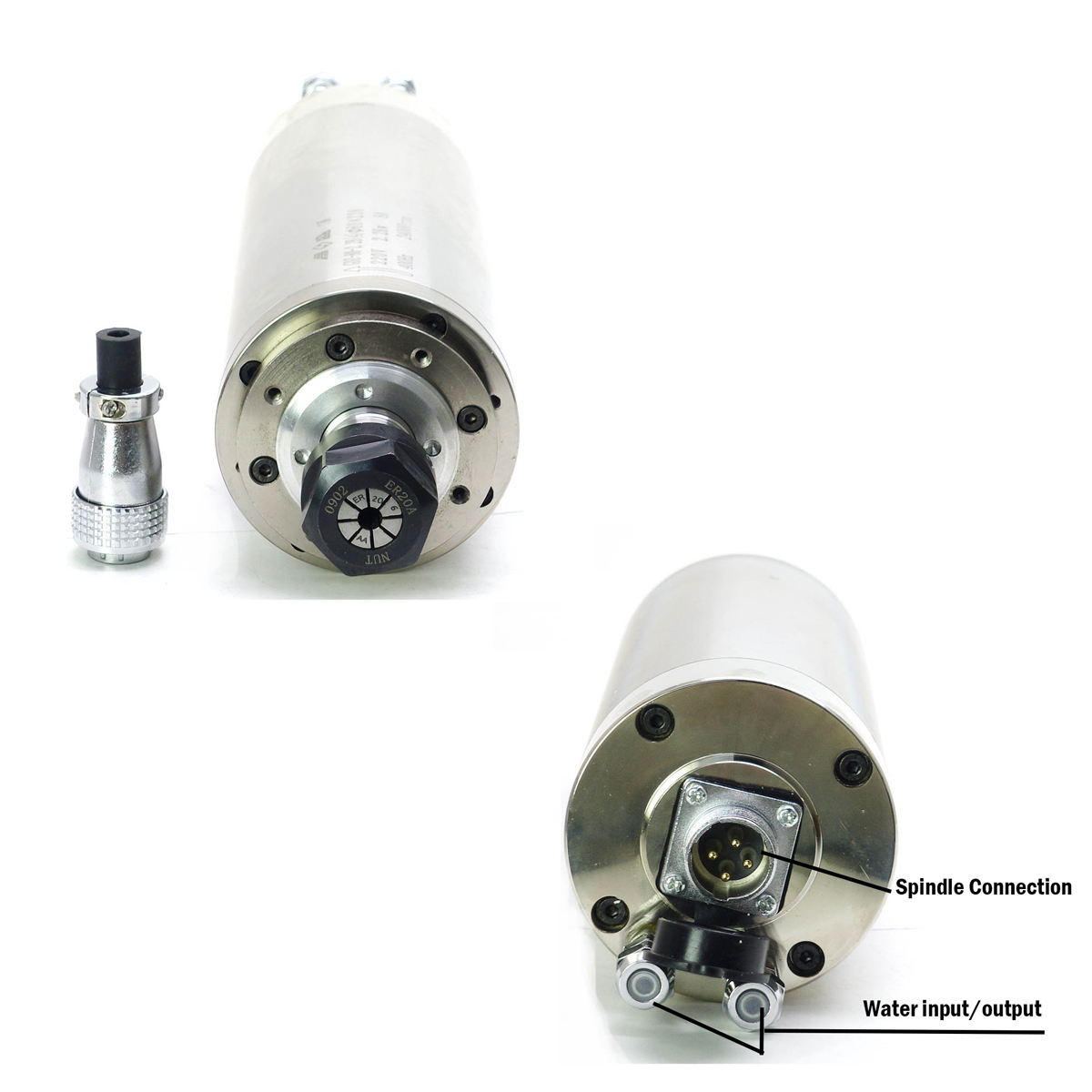 2.2KW 수냉식 스핀들 모터 ER20 3 4 베어링  - Water Cooled Spindle 리뷰 및 가격