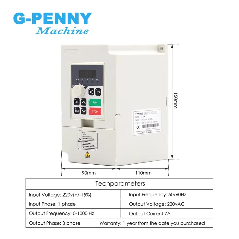 Gpenny 1.5kw ER16 D80mm 수냉식 스핀 - Water Cooled Spindle 리뷰 및 가격