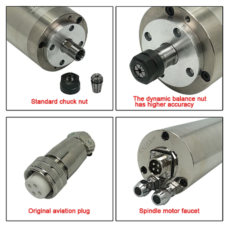 CNC 수냉식 스핀들 모터, 베어링 4 개, CNC 기 - Water Cooled Spindle 리뷰 및 가격